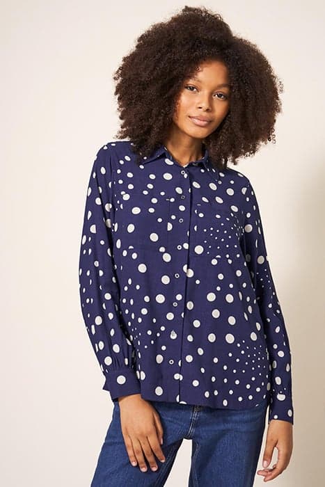 ELLA SHIRT NAVY MULTI by White Stuff