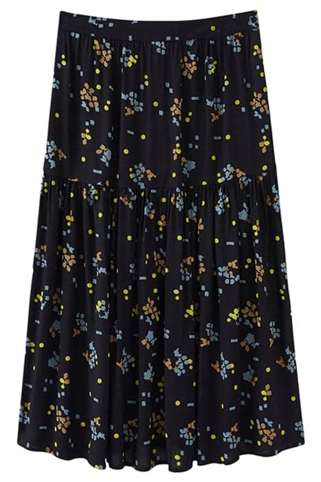 JAMIMA ECO VERO MIDI SKIRT BLACK MULTI by White Stuff