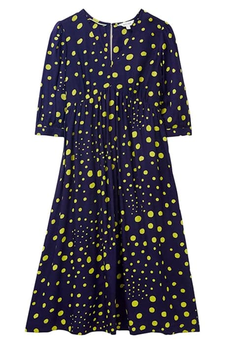 LUCY ECO VERO MIDI DRESS NAVY MULTI by White Stuff