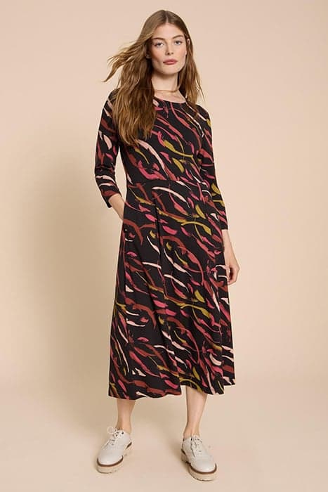 MADELINE JERSEY DRESS BLACK PRINT by White Stuff