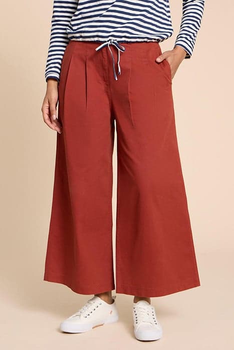 SAMIRA WIDE LEG CROP TROUSER DARK RED by White Stuff