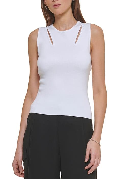 S/L SHLDR CUT OUT SW WHITE by DKNY