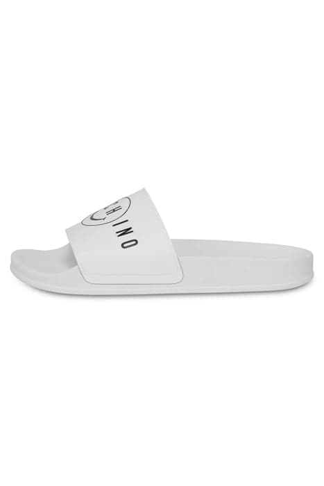 MOSCHINO SMILEY® POOL SLIDES WHITE by Moschino