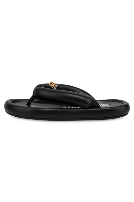 PUFFY NAPPA FLIP-FLOP SANDALS BLACK by Moschino