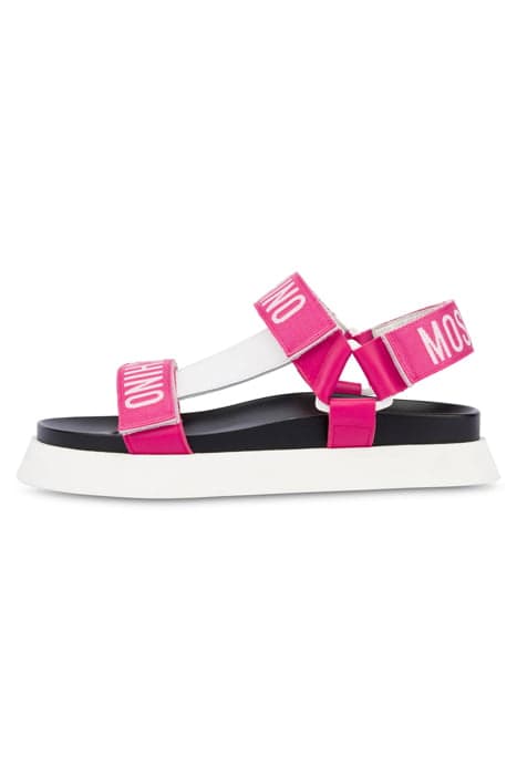 LOGO TAPE SANDALS PINK by Moschino