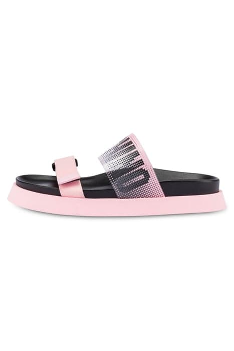 DEGRADÉ LOGO BAND SANDALS PINK by Moschino