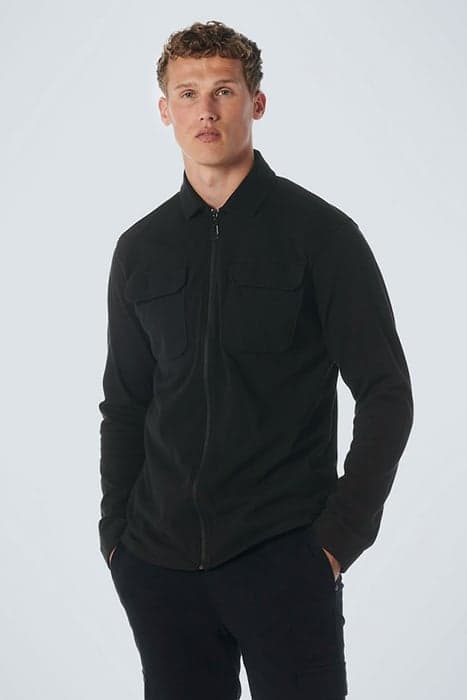 OVERSHIRT ZIPPER CLOSURE SWEAT BLACK by No Excess