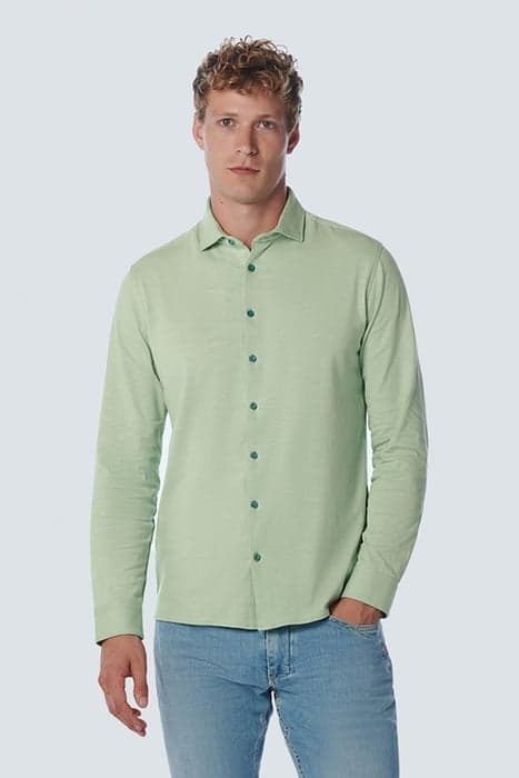 SHIRT JERSEY STRETCH SOLID LIGHT SEAGREEN by No Excess