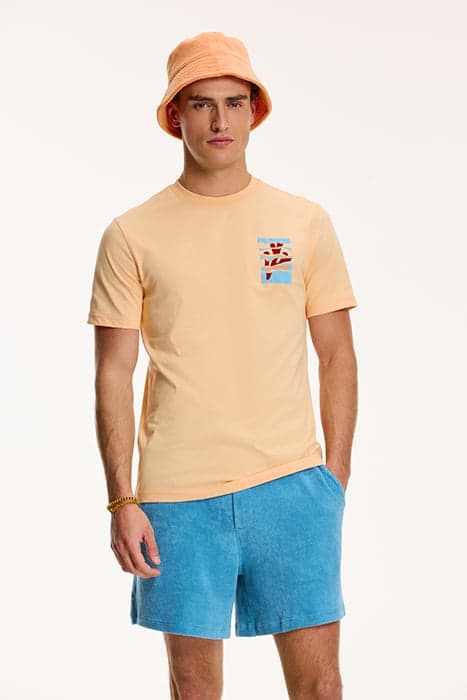 MEN CORAL CHEST T-SHIRT CAYMAN PEACH by Shiwi