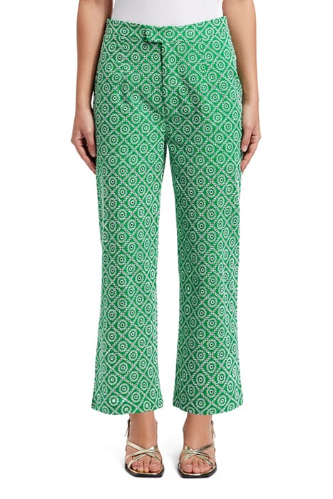 BRODERIE STRAIGHT LEG PANT GREEN BRODERIE ANGLAISE by Scotch & Soda