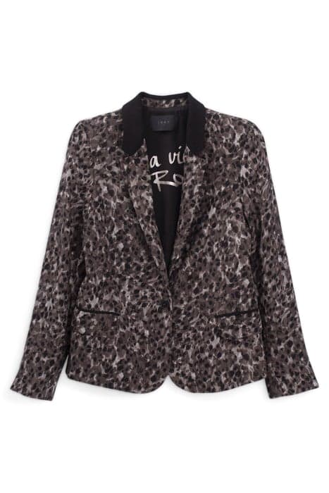 GREY RECYCLED LEOPARD ROCK PRINT JACKET by IKKS