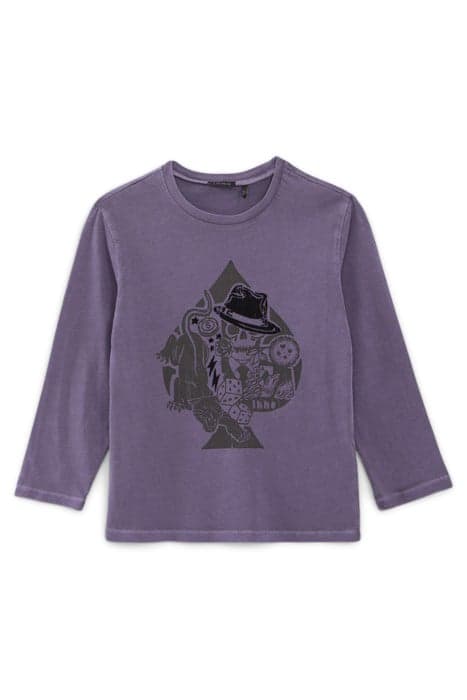 BOYS’ VIOLET T-SHIRT WITH ROCK ACE OF SPADES IMAGE by IKKS