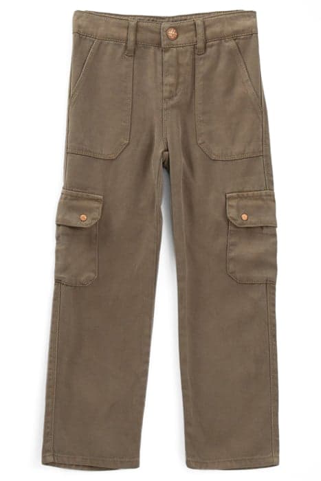 GIRLS’ KHAKI CARPENTER-STYLE LYOCELL® FLARED TROUSERS by IKKS