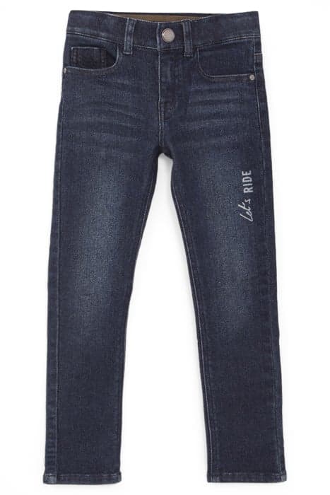 BOYS’ BLUE SLIM JEANS WITH PRINT IMAGES AND EMBOSSING by IKKS