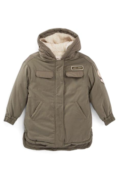 GIRLS’ KHAKI QUILTED BACK FUR-LINED PARKA by IKKS