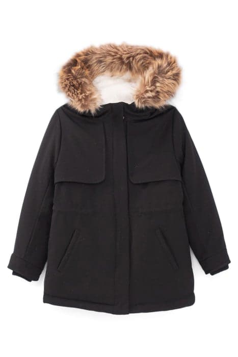 GIRLS’ 2-IN-1 BLACK GLITTERY PARKA AND QUILTED JACKET by IKKS