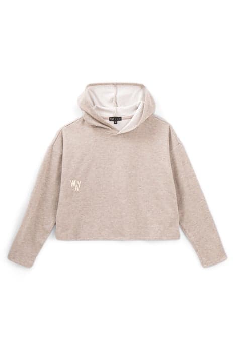 GIRLS’ BEIGE HOODED T-SHIRT WITH XL PRINT ON BACK by IKKS