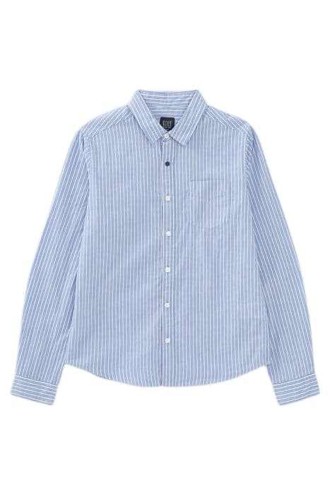 BOYS’ ECRU SHIRT WITH BLUE STRIPES by IKKS