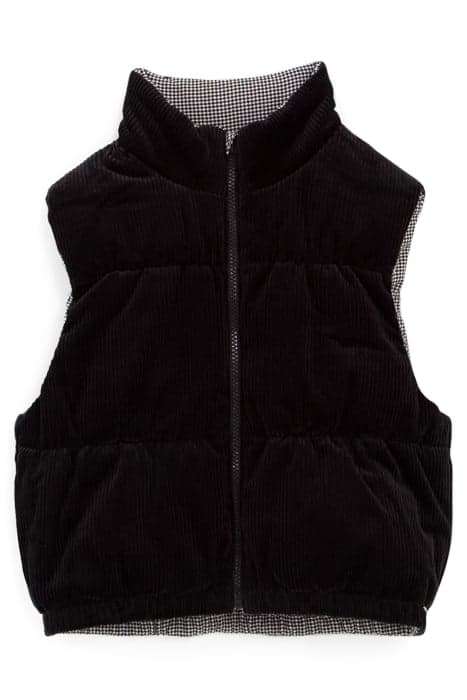 GIRLS’ BLACK/HOUNDSTOOTH REVERSIBLE BODYWARMER by IKKS