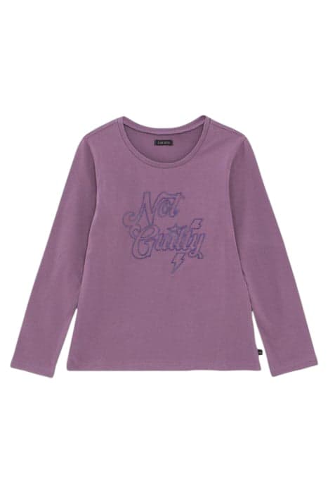 GIRLS’ PINK RUBBER SLOGAN ORGANIC COTTON T-SHIRT by IKKS