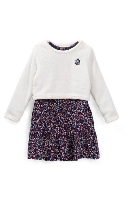 GIRLS’ 2-IN-1 STAR AND HEART PRINT DRESS WITH SWEATSHIRT by IKKS