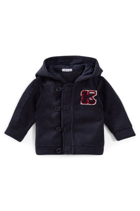 BABY BOYS’ NAVY FLEECE HOODED CARDIGAN by IKKS