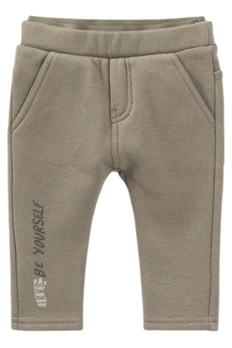 BABY BOYS’ KHAKI DOUBLE ELASTICATED WAISTBAND JOGGERS by IKKS