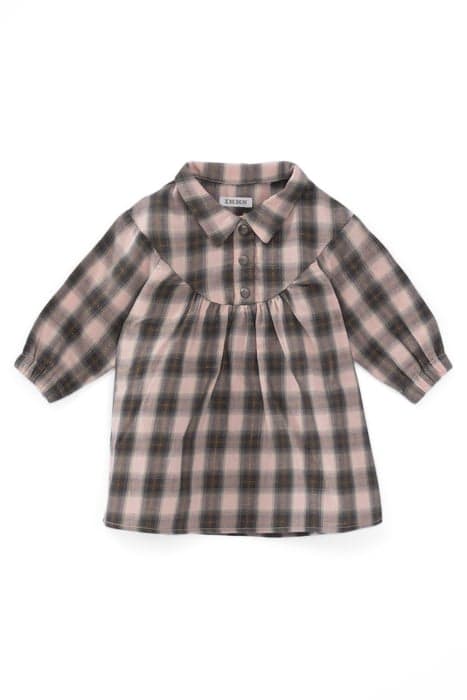 BABY GIRL’S GREY CHECK SHIRT-DRESS by IKKS