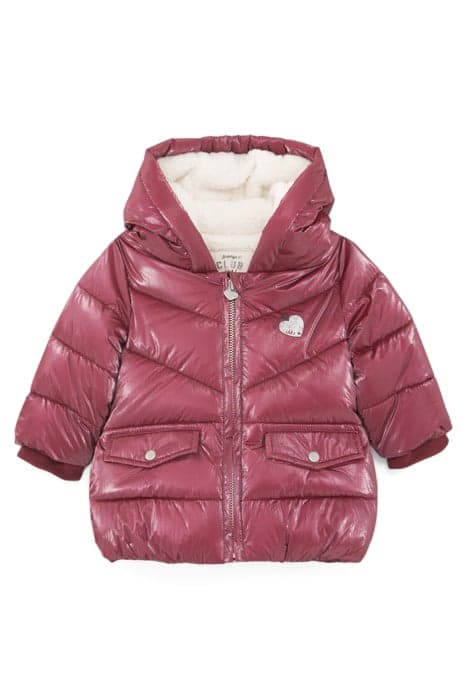 BABY GIRLS’ METALLIC BURGUNDY HOODED PADDED JACKET by IKKS