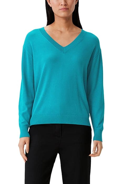 COMMA PULLOVER BLUE GREEN by Comma