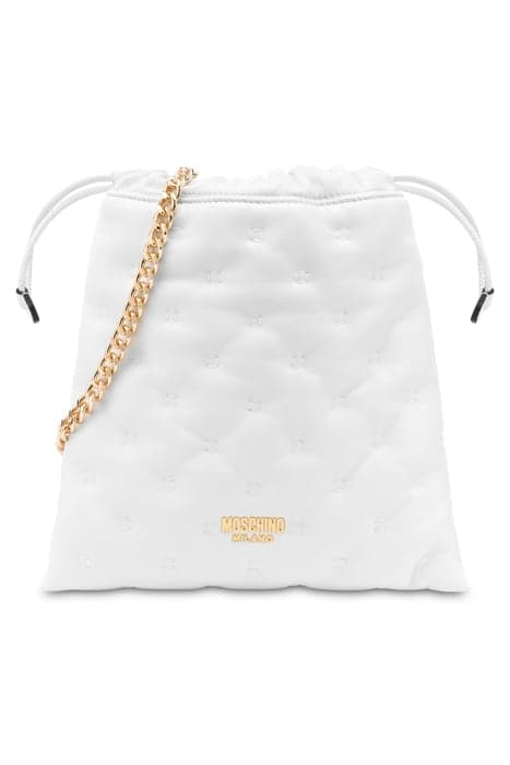 SMALL NAPPA LEATHER BAG WHITE by Moschino