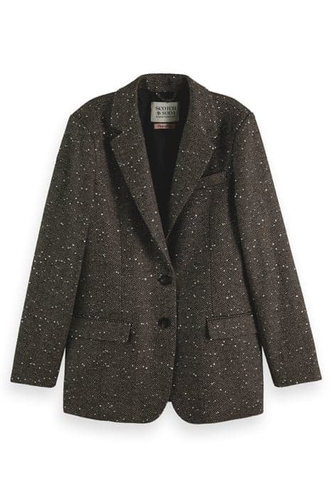 HERRINGBONE SEQUIN SINGLE-BREASTED BLAZER SEQUIN HERRINGBONE by Scotch & Soda