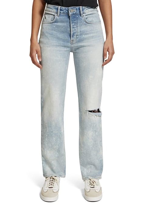 THE SKY HIGH RISE STRAIGHT JEANS – BIG SPLASH by Scotch & Soda