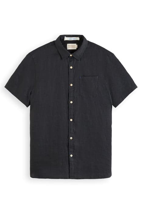 SHORT SLEEVE LINEN SHIRT BLACK by Scotch & Soda