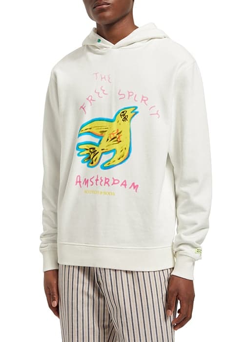 FREE SPIRIT ARTWORK HOODIE SWAN by Scotch & Soda