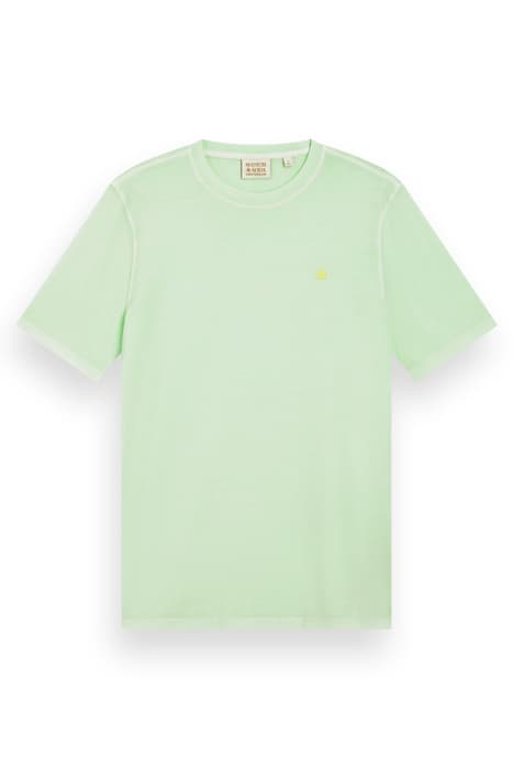 GARMENT DYE LOGO CREW T-SHIRT SEAFOAM by Scotch & Soda