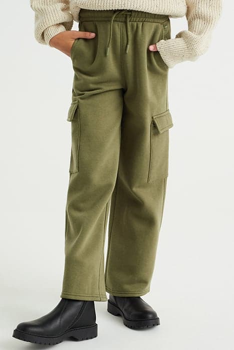 CARGO PANTS OLIVE GREEN by WE Fashion