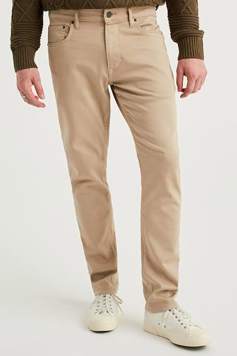 5-POCKET MID WAIST BEIGE by WE Fashion