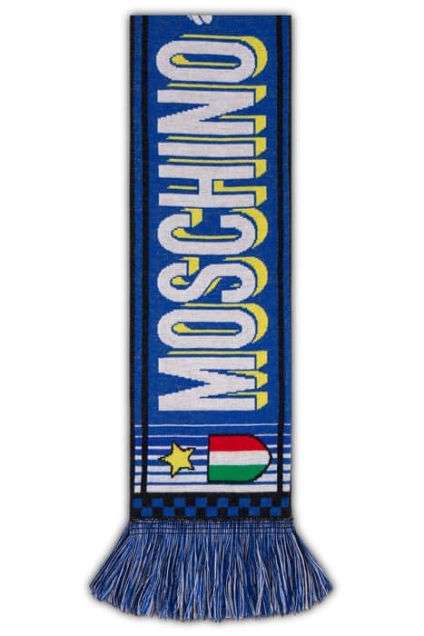 PALACE MOSCHINO WOOL SCARF BLUE by Moschino