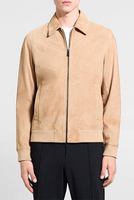 WYATT ZIP JACKET IN SUEDE PALOMINO by THEORY