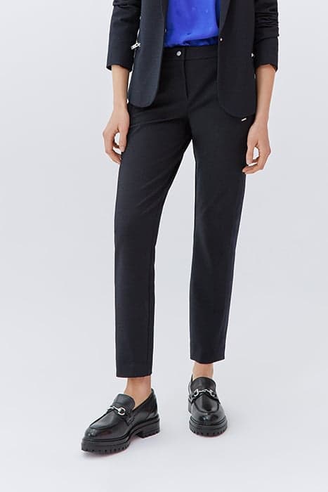 NAVY SLIM 7/8 SUIT TROUSERS WITH SIDE BANDS NAVY by IKKS