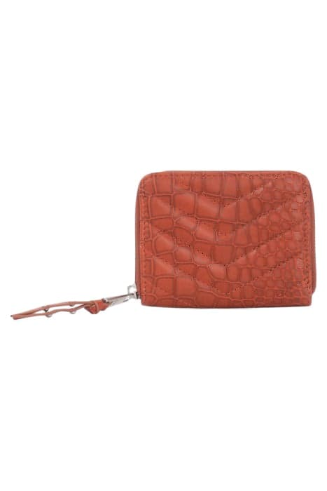 ORANGE EMBOSSED LEATHER 1440 MINI COMPAGNON WALLET ORANGE by IKKS