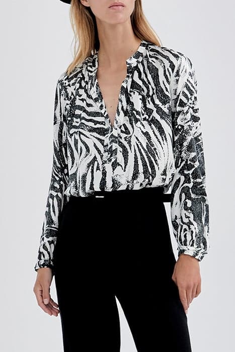 PURE EDITION- ECRU ZEBRA PRINT SHIRT OFF-WHITE by IKKS