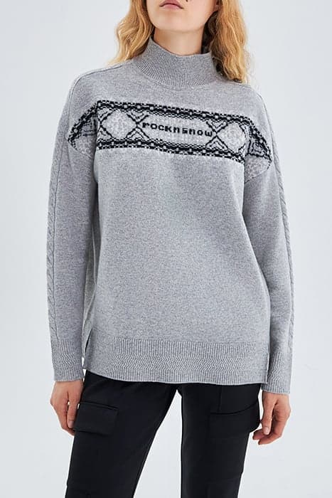 GREY SKI-STYLE JACQUARD KNIT SWEATER GREY by IKKS