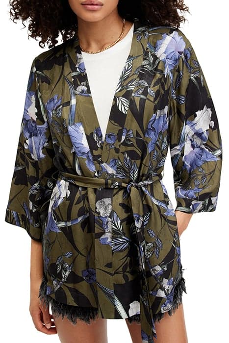 CARINA BATU KIMONO DEEP KHAKI GREEN by AllSaints