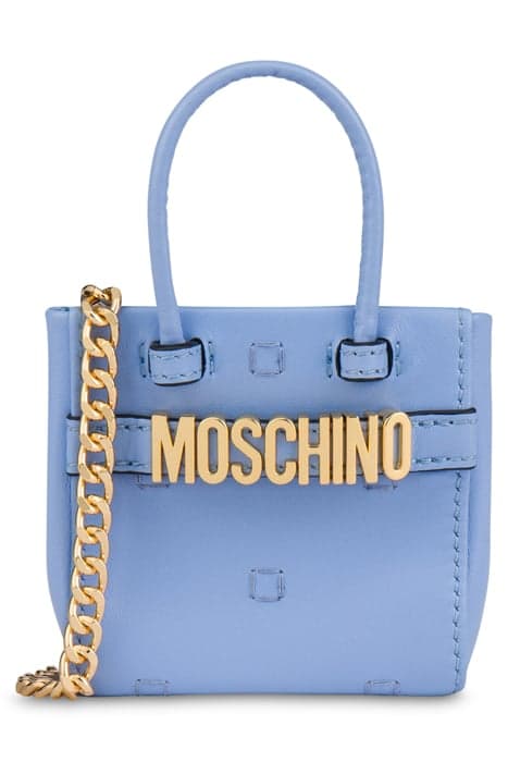 MICRO BAG QUILTING LETTERING PURPLE by Moschino