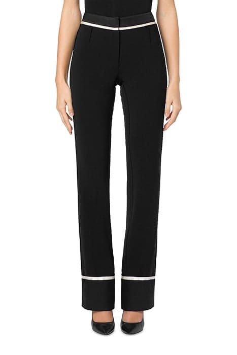 SARTORIAL DETAILS CREPE TROUSERS BLACK by Moschino