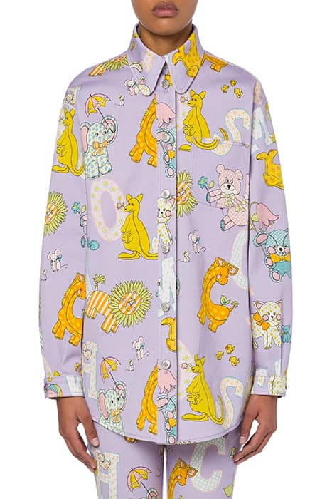 CIRCUS LOGO GABARDINE SHIRT PURPLE by Moschino