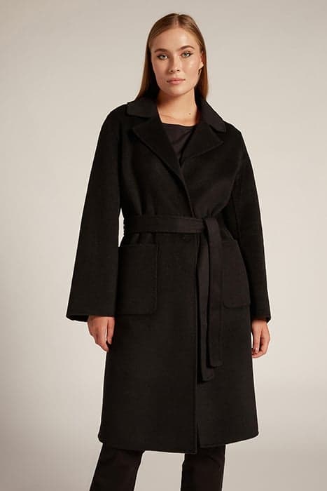 DOUBLE FABRIC COAT BLACK by Elena Mirò