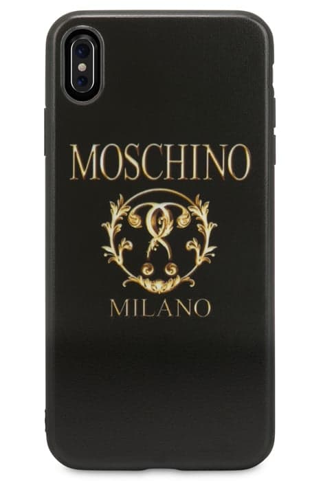 IPHONE XS MAX ROMAN DOUBLE QUESTION MARK COVER BLACK by Moschino